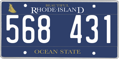 RI license plate 568431