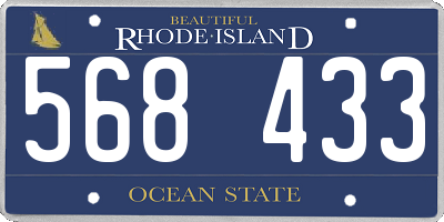 RI license plate 568433