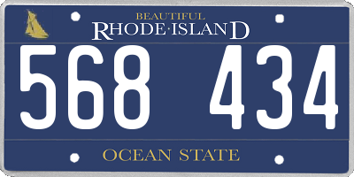 RI license plate 568434
