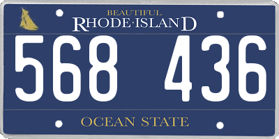 RI license plate 568436