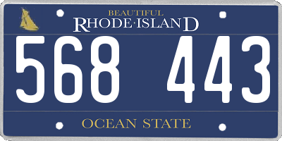 RI license plate 568443
