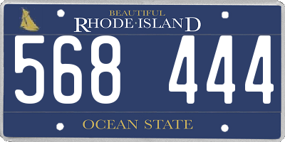 RI license plate 568444