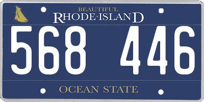 RI license plate 568446