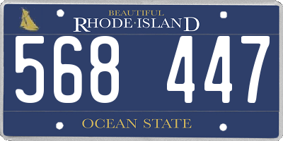 RI license plate 568447