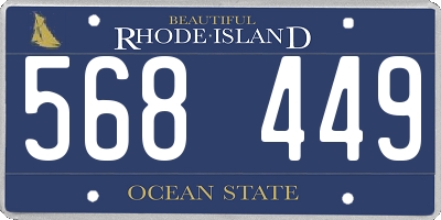 RI license plate 568449