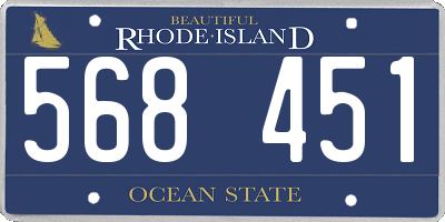 RI license plate 568451