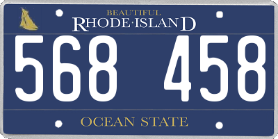 RI license plate 568458