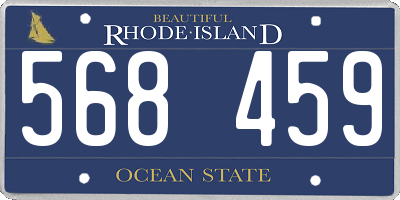 RI license plate 568459