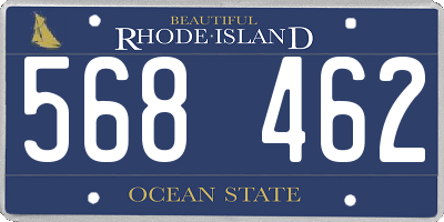 RI license plate 568462