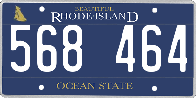 RI license plate 568464