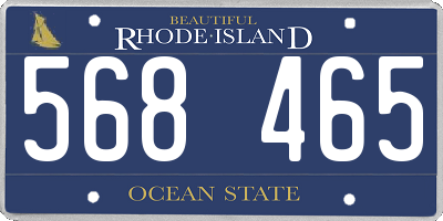 RI license plate 568465