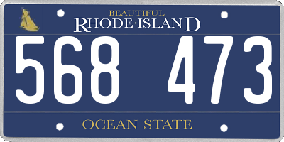 RI license plate 568473