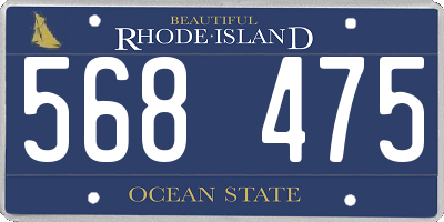 RI license plate 568475