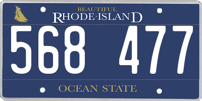 RI license plate 568477