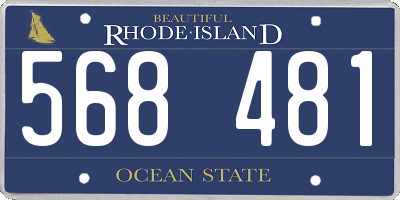 RI license plate 568481