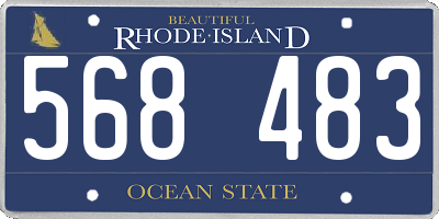 RI license plate 568483