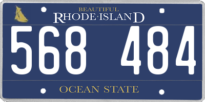 RI license plate 568484