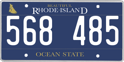 RI license plate 568485