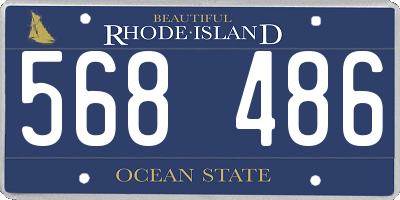 RI license plate 568486