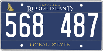 RI license plate 568487