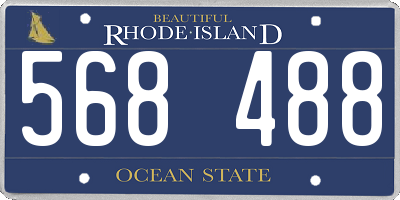 RI license plate 568488