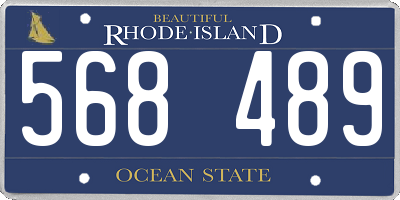 RI license plate 568489