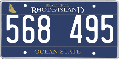 RI license plate 568495