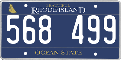 RI license plate 568499