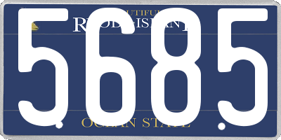 RI license plate 5685