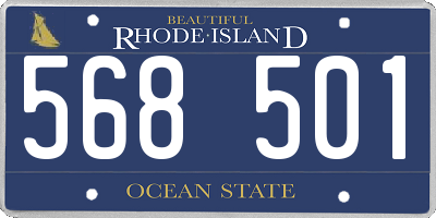 RI license plate 568501