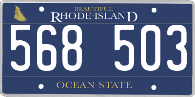 RI license plate 568503