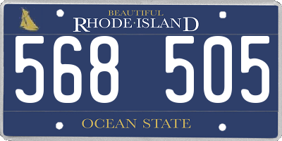 RI license plate 568505