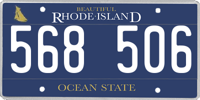 RI license plate 568506