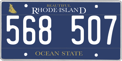 RI license plate 568507