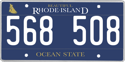 RI license plate 568508