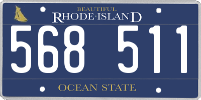 RI license plate 568511