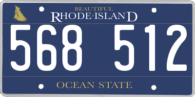 RI license plate 568512