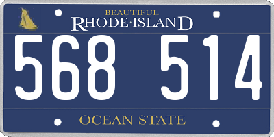 RI license plate 568514