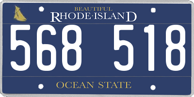 RI license plate 568518
