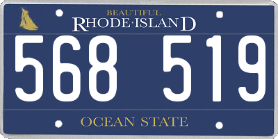 RI license plate 568519