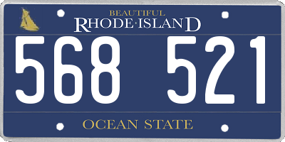 RI license plate 568521