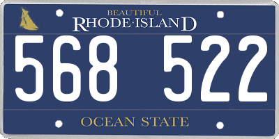 RI license plate 568522