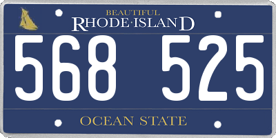 RI license plate 568525