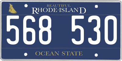 RI license plate 568530
