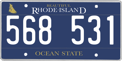RI license plate 568531