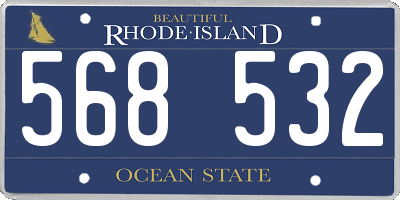 RI license plate 568532