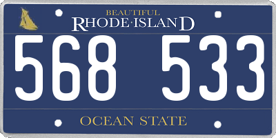 RI license plate 568533
