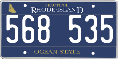 RI license plate 568535