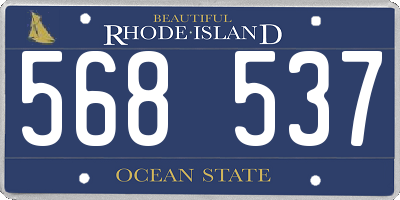 RI license plate 568537