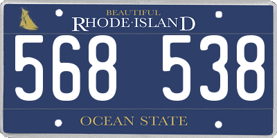 RI license plate 568538